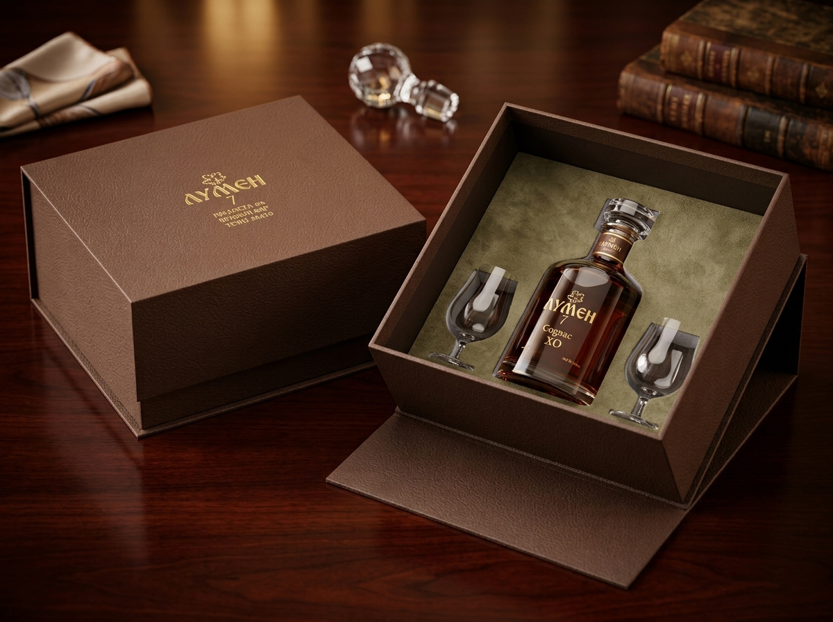 Cognac Gift Boxes with Bottle